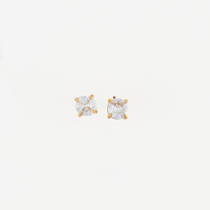 Howard's - Waterproof Earrings 5mm Round Cubic Zirconia Stud Narelle