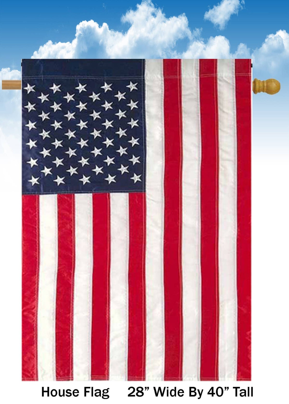 Happy Cow Lawn Decor - USA House Flag
