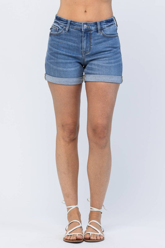 Judy Blue Jeans - Midrise Cuffed Shorts