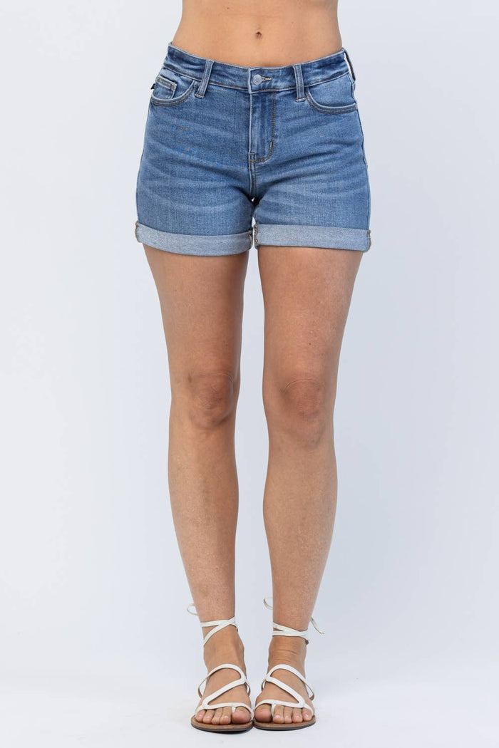 Judy Blue Jeans - Midrise Cuffed Shorts