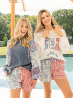 Simply Southern Floral American Pullover Shirt