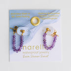 Waterproof Earrings Genuine Pearl Beaded Drop Narelle Gold