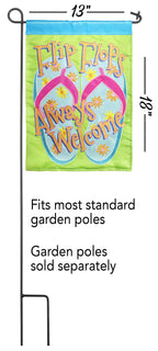 Magnolia - FLIP FLOP WELCOME APPLIQUE GARDEN FLAG