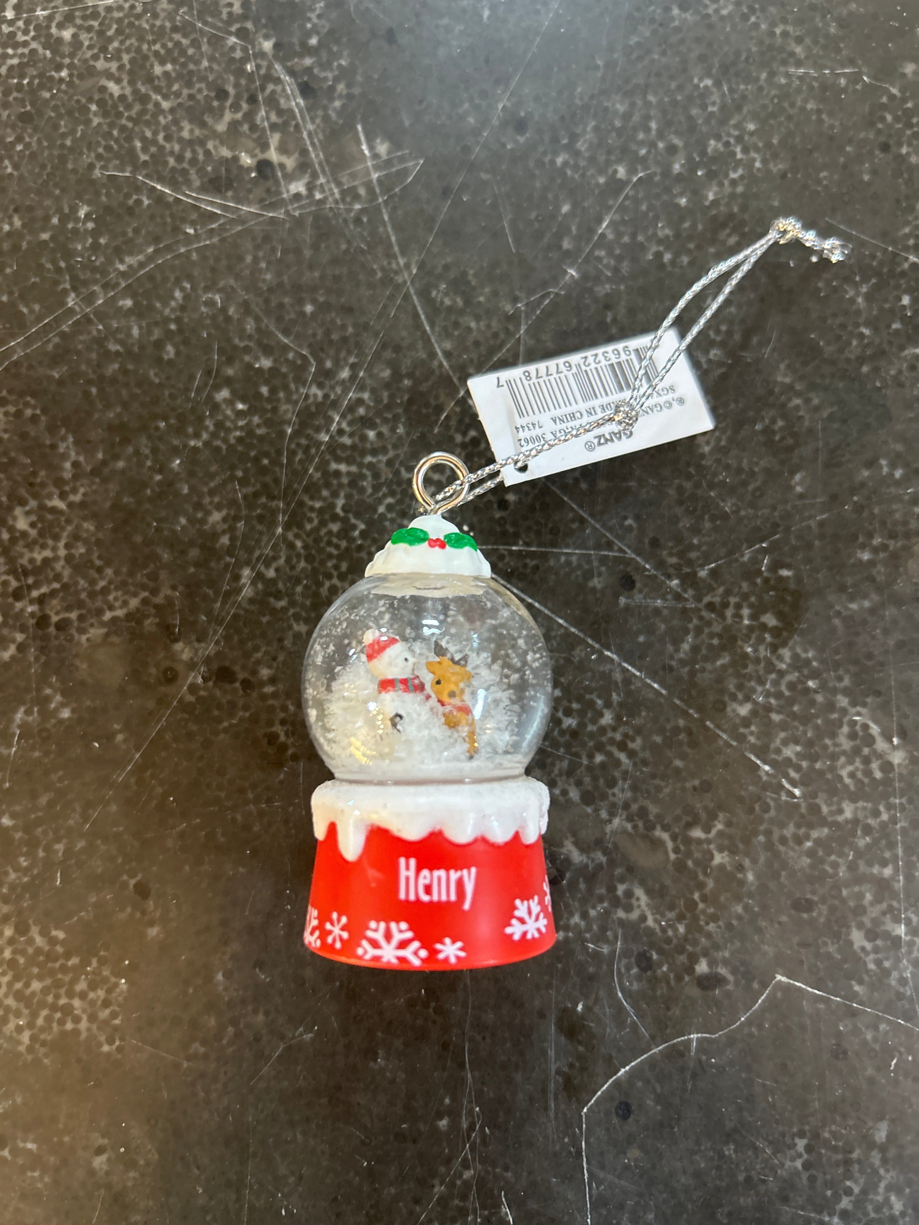 Henry Mini Snow Globe Ornament