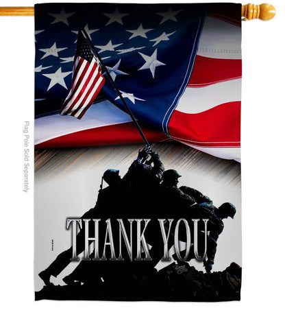 Two Group Flag Co - Thank You Armed Forces Military Marine Corps Decor Flag