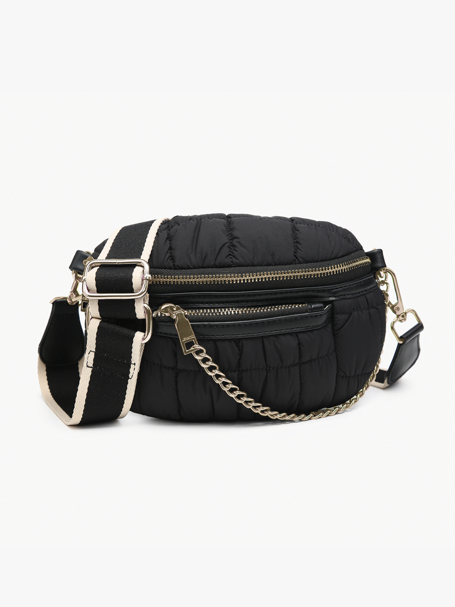 Jen & Co. - M2513 Mabel Quilted Nylon Belt Bag w/ Guitar Strap