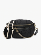 Jen & Co. - M2513 Mabel Quilted Nylon Belt Bag w/ Guitar Strap