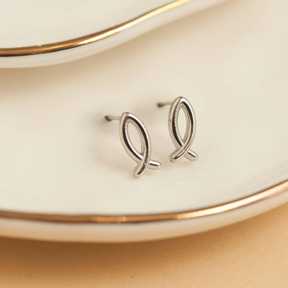 Howard's - Waterproof Earrings Ichthy Studs in Gold & Stainless Steel