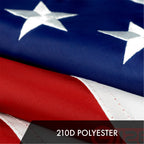 American Flag 3x5 Ft, Embroidered Patriotic Outdoor Flag