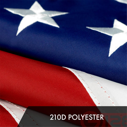 American Flag 3x5 Ft, Embroidered Patriotic Outdoor Flag