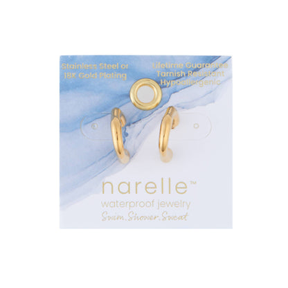 Howard's - Waterproof Earrings Bamboo C-Hoop in Gold & Stainless Steel