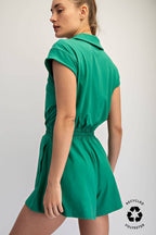Rae Mode - BUTTER SHORT SLEEVE QUARTER ZIP ROMPER