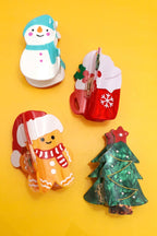 JOSSLYN by wall to wall - CHRISTMAS TREE SANTA SNOWMAN HAIR CLAW CLIPS |