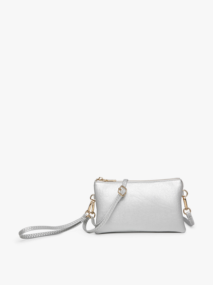 Jen & Co. - M013 Riley Monogrammable 3 Compartment Crossbody/Wristlet