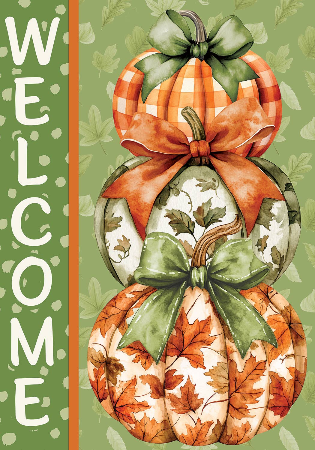 Custom Decor - Orange & Green Stack