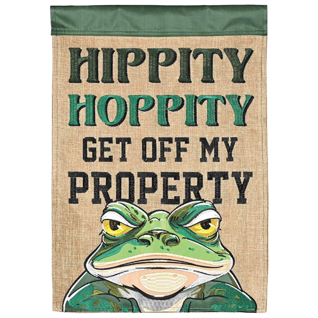 Garden Flag Hippity Hoppity Get Off My
