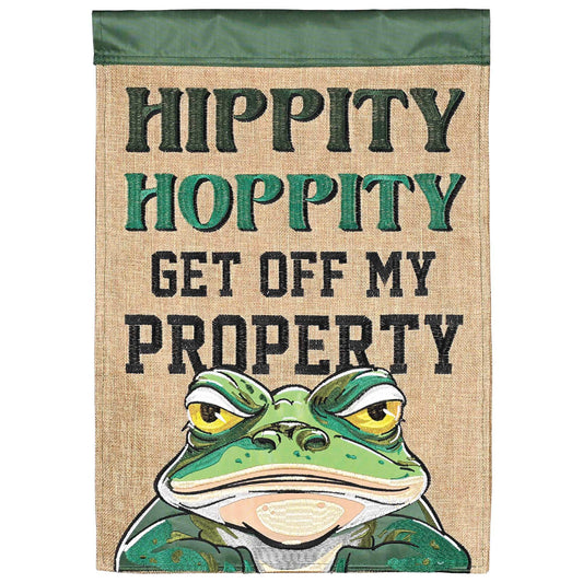 Garden Flag Hippity Hoppity Get Off My