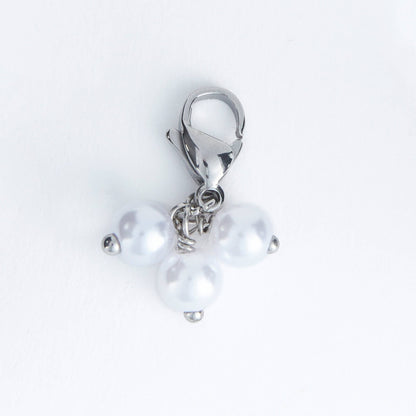 Howard's - Narelle Waterproof Stainless Steel Cluster Pearl Charm