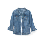 NorthStyle - Ruffle Trimmed Denim Jacket