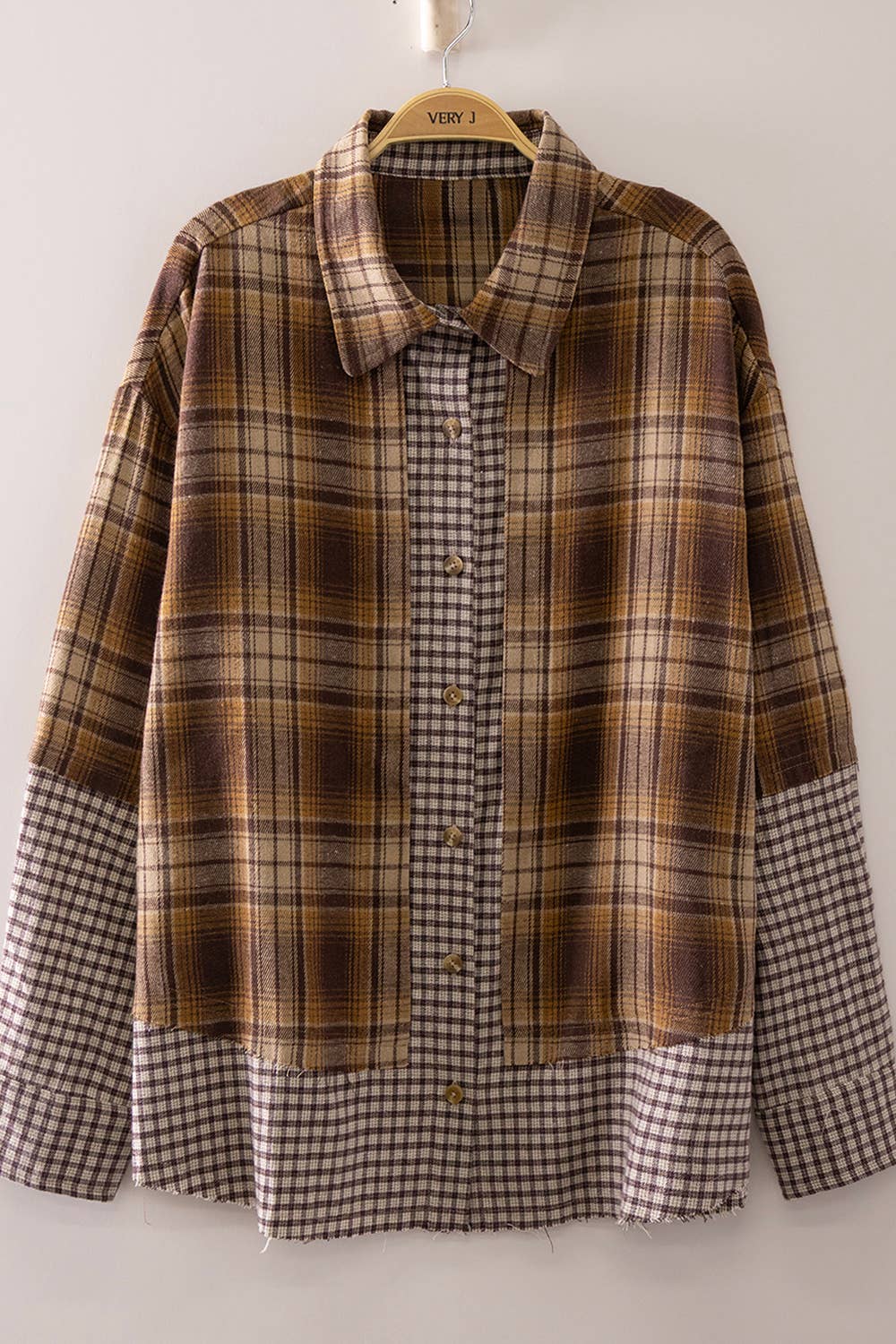 Amy Plaid Patchwork Shirt