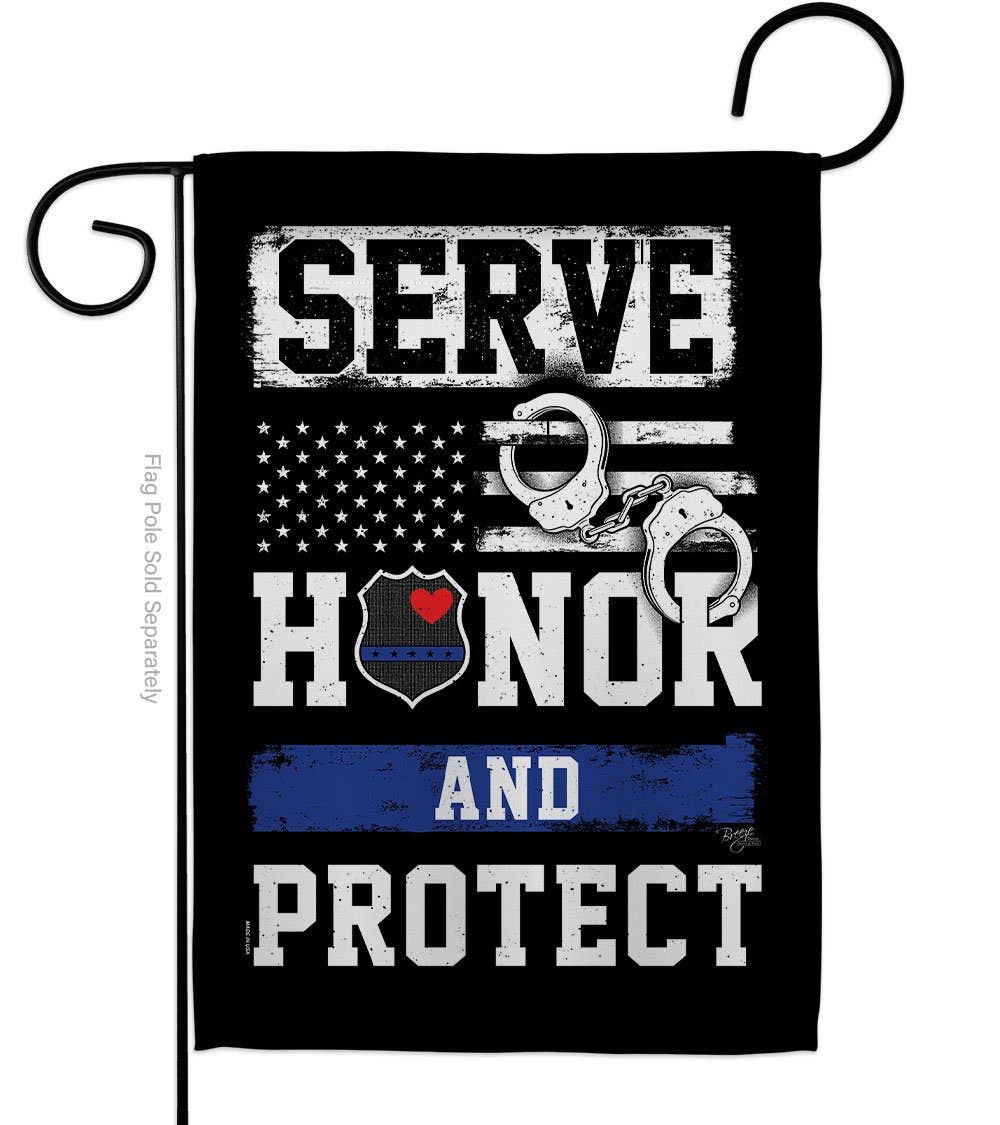 Two Group Flag Co - Serve Honor Protect First Responders Police Decor Flag