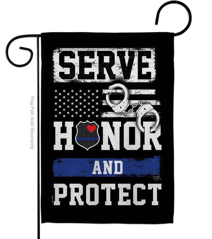 Two Group Flag Co - Serve Honor Protect First Responders Police Decor Flag