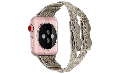 Thin Crisscross Vegan Leather Apple Watch Band