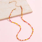18K STAINLESS STEEL TARNISH FREE BEADED NECKLACE