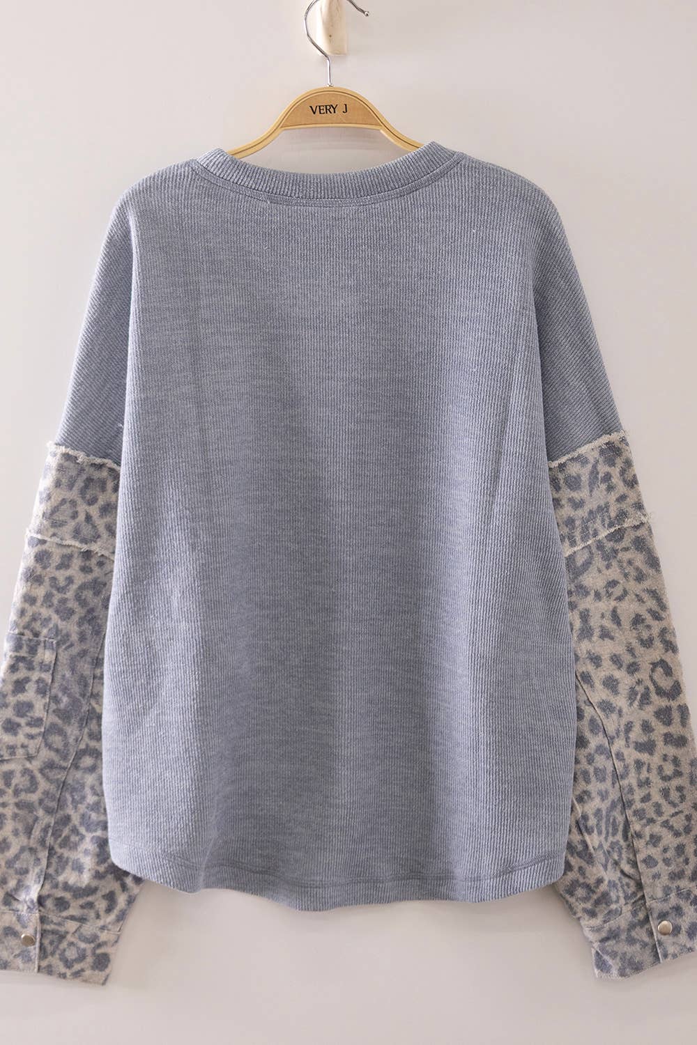 Carmen Contrast Print Sleeve Thermal Top