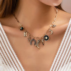 Western Charm Necklace - Boot cross heart