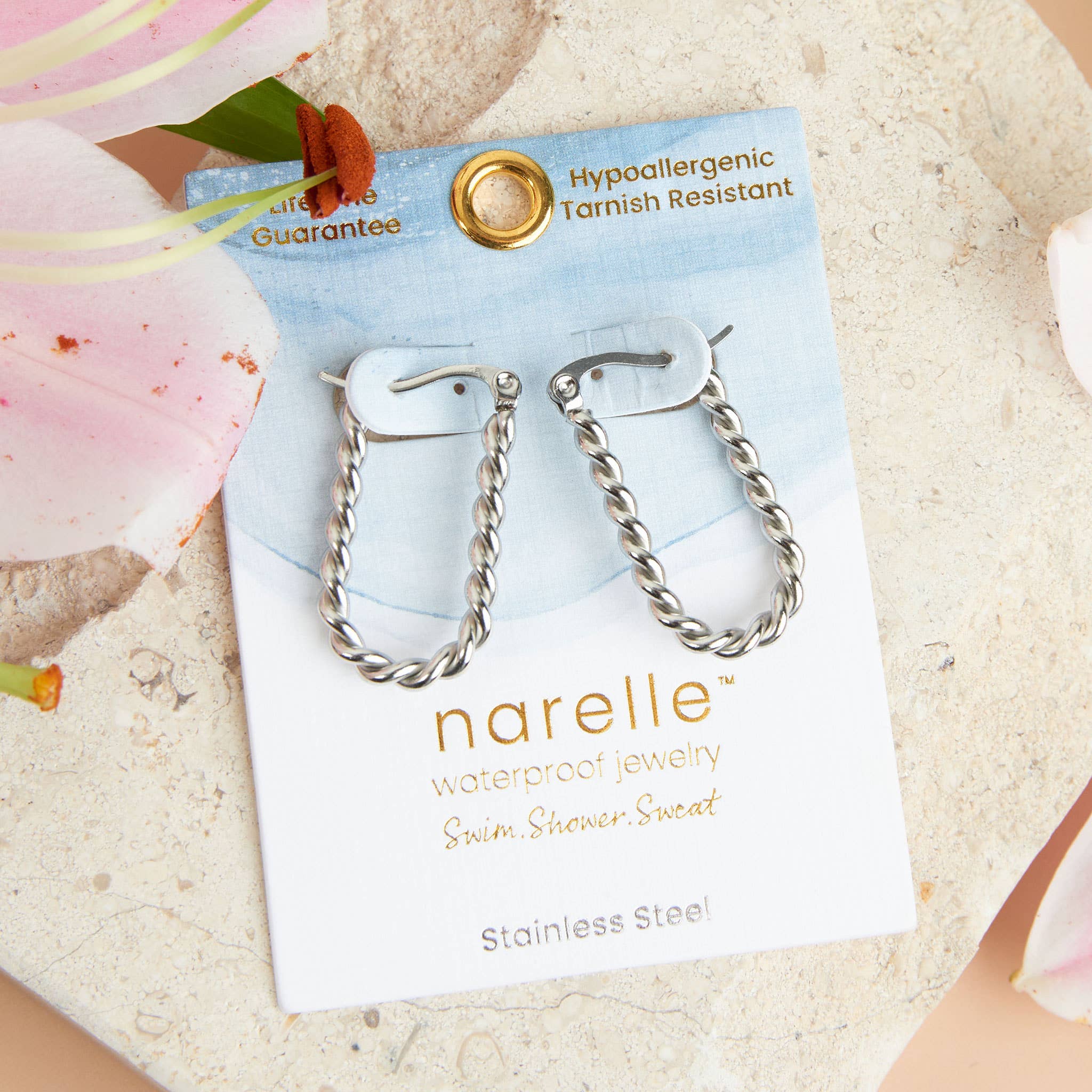 Howard's - Narelle Waterproof Twisted Hoop Earrings