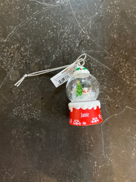 Jamie Mini Snow Globe Ornament