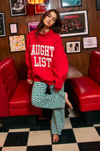 BUCKETLIST INC - IT2594-NICELIST | Reversible 'LIST' Slogan Mockneck Pullover