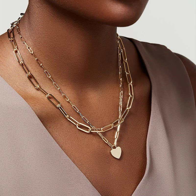 18K STAINLESS STEEL TARNISH FREE LAYERED NECKLACE |