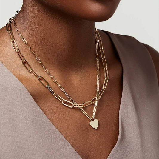 18K STAINLESS STEEL TARNISH FREE LAYERED NECKLACE |
