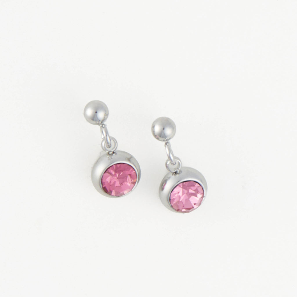 Howard's - Waterproof Earrings Gemstone Dangle Studs in Stainless Steel
