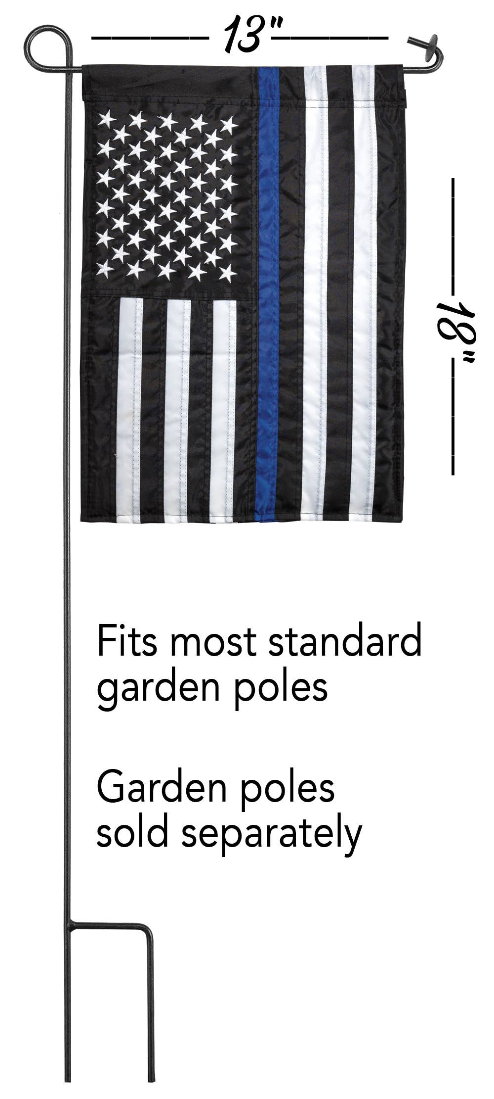 Thin Blue Line II Garden Flag