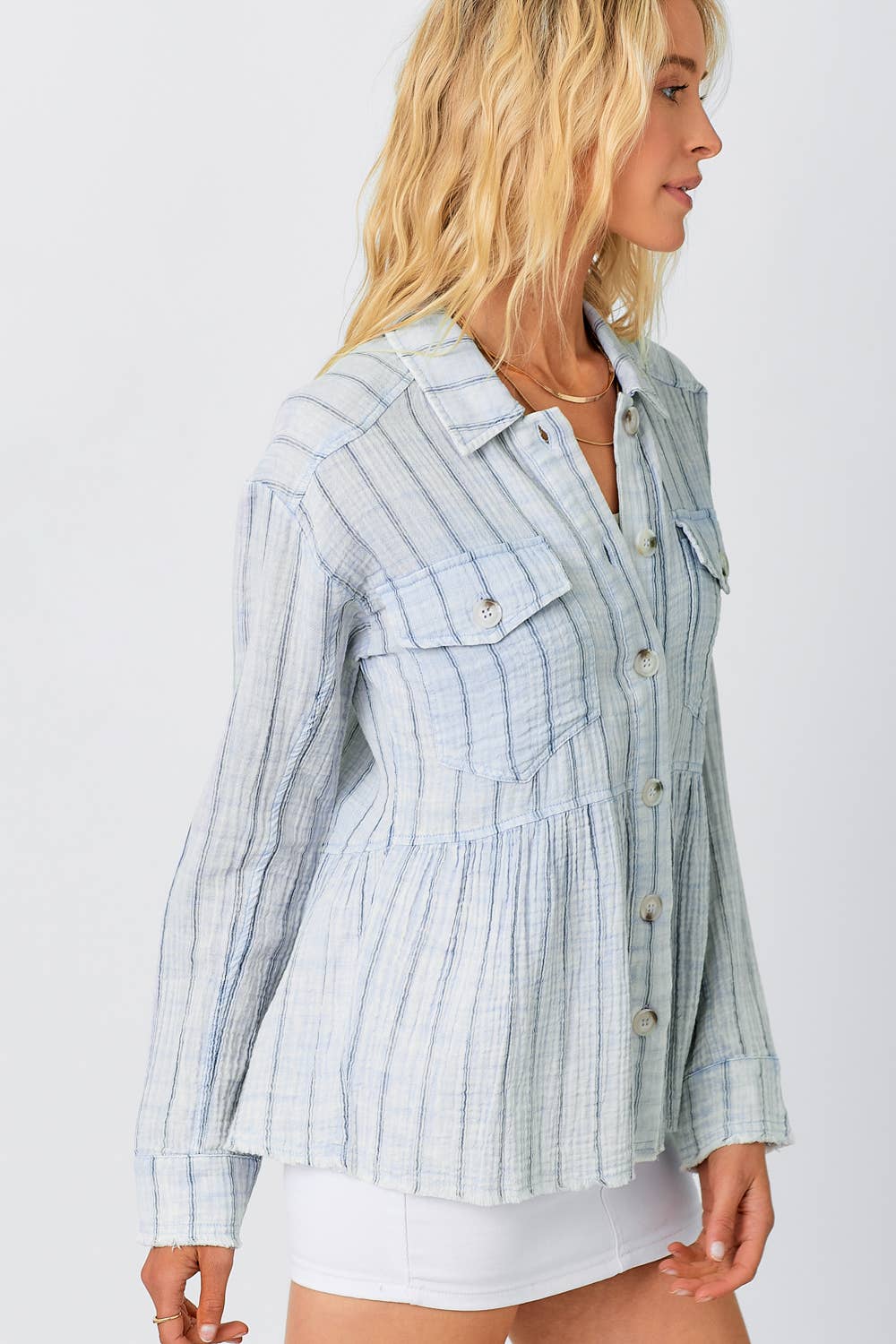 April Washed Peplum Jacket