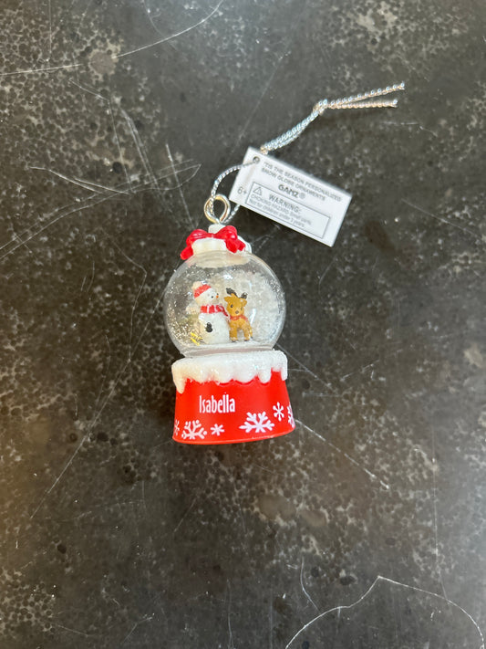 Isabella Mini Snow Globe Ornament