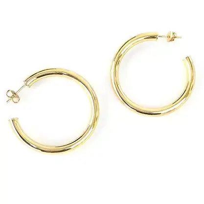 Maya J - 14K Gold-Plated Hollow Tube Hoop Earrings
