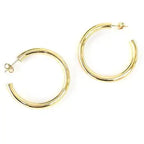 Maya J - 14K Gold-Plated Hollow Tube Hoop Earrings