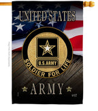 Two Group Flag Co - US Army Soldier for Life Armed Forces Military USA Flag