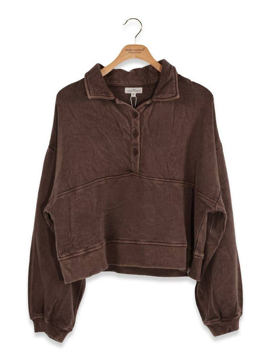 Simply Southern Sepia Snap Long Sleeve Top