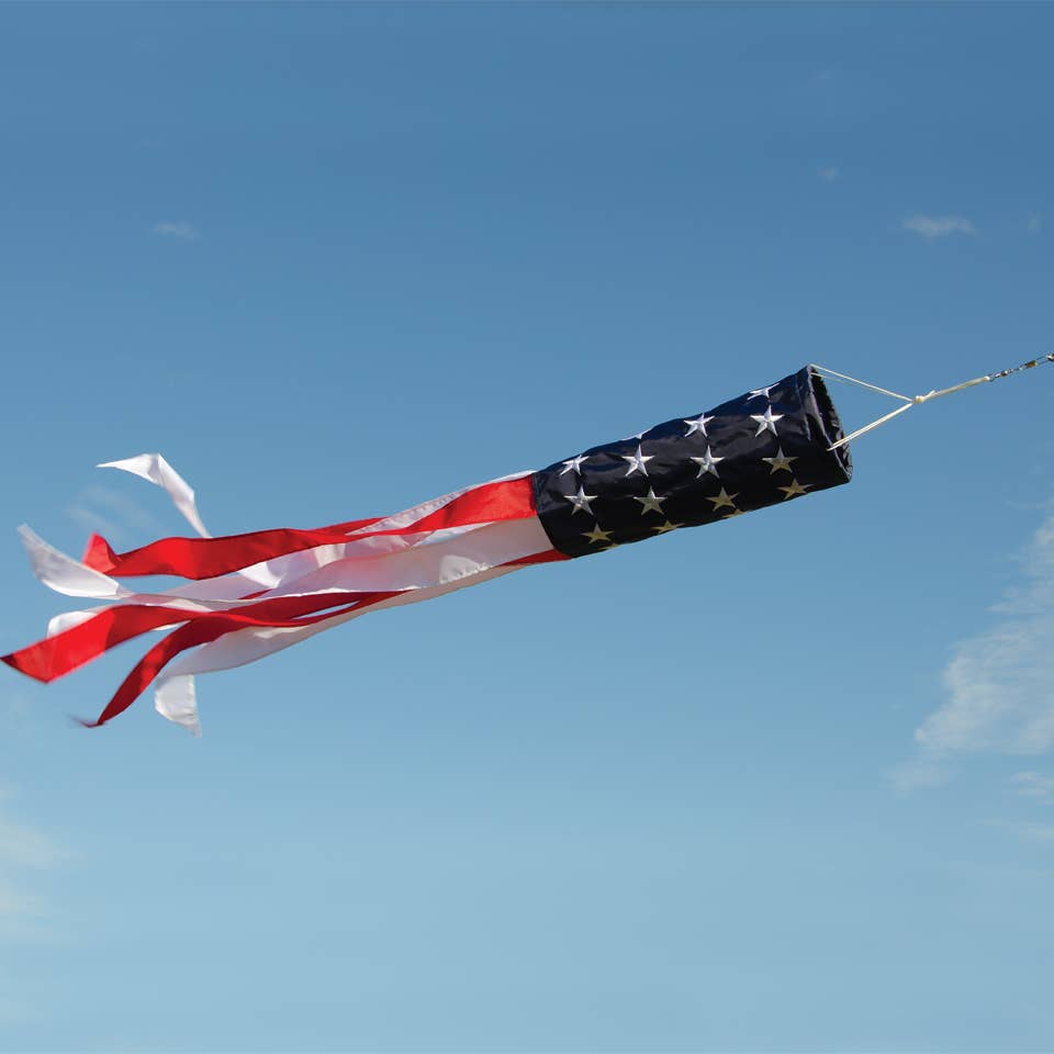 Embroidered Stars & Stripes 50" Value Windsock