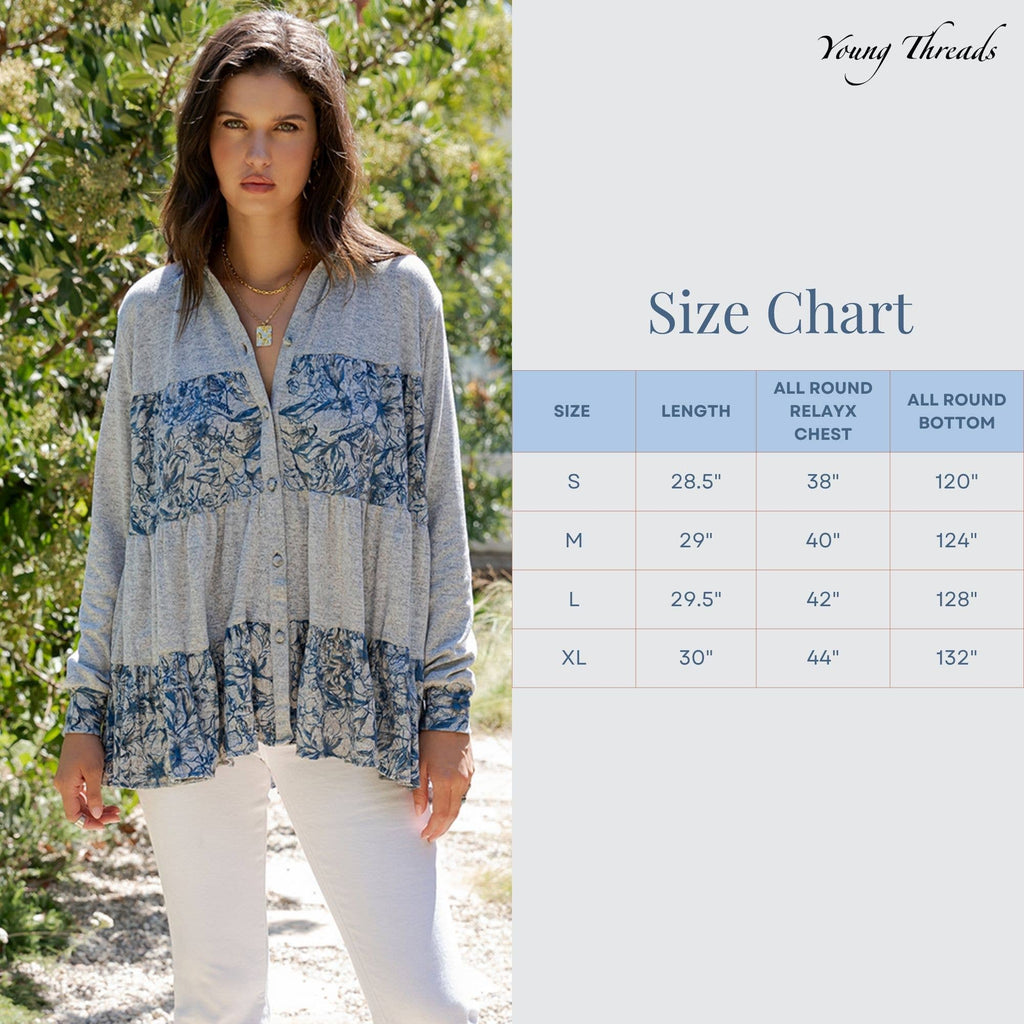 Young Threads - Limited Edition Sweater Knit Jhabla Top with Graceful Tiers