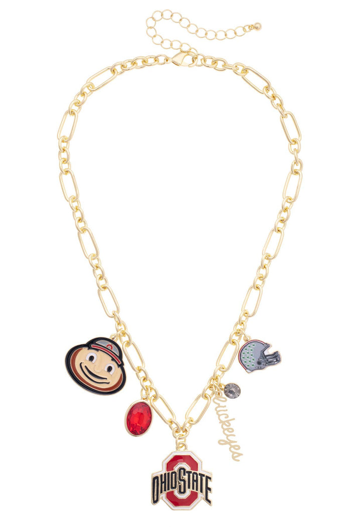 Canvas Style - Ohio State Buckeyes Gameday Charm Necklace