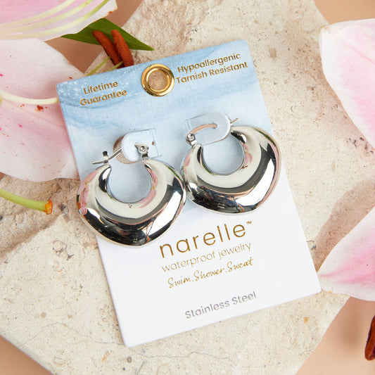 Howard's - Narelle Waterproof Round Geo Hoop Earrings