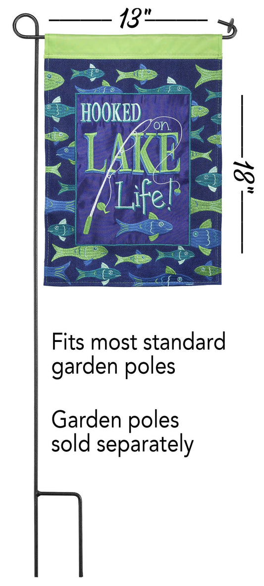 Magnolia - HOOKED LAKE LIFE DOUBLE APPLIQUE GARDEN FLAG