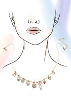 PEARL BEADED BOW STRAWBERRY CHERRY NECKLACE