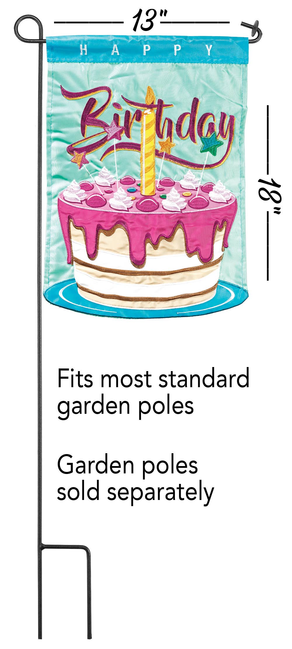 Magnolia - HAPPY BIRTHDAY CAKE FLAG POLY GARDEN